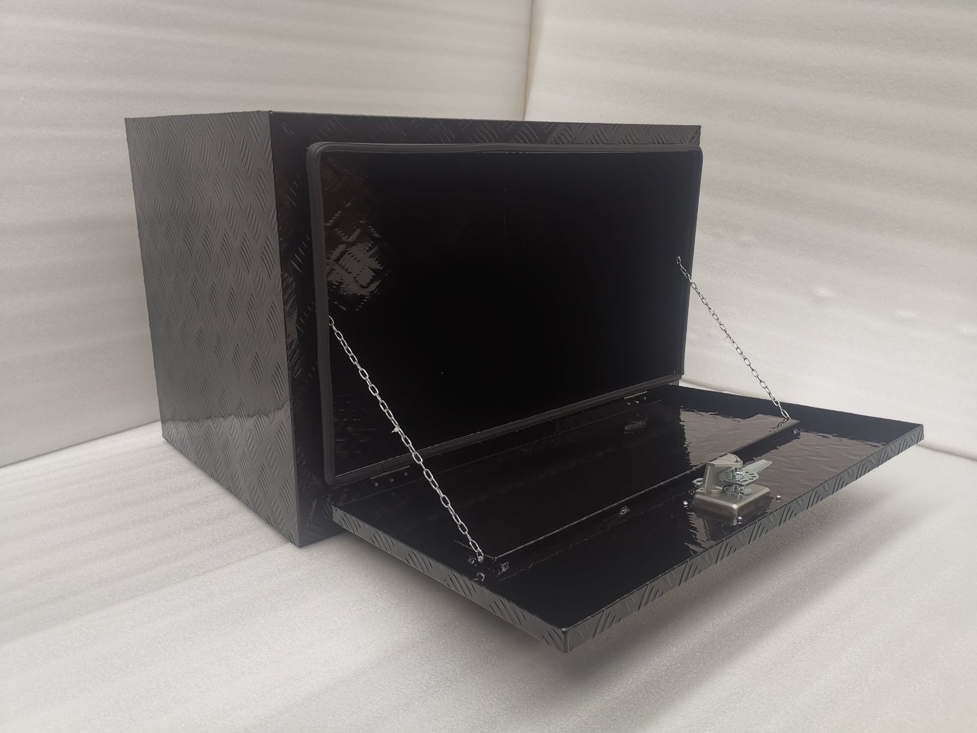 Underbody Aluminum Tool Boxes for Trailers & Trucks – 24, 36, 48 – Black & Silver Heavy - Duty Lockable Storage with Keys - with 36" Black | Sold by Uncle Wiener's Wholesale