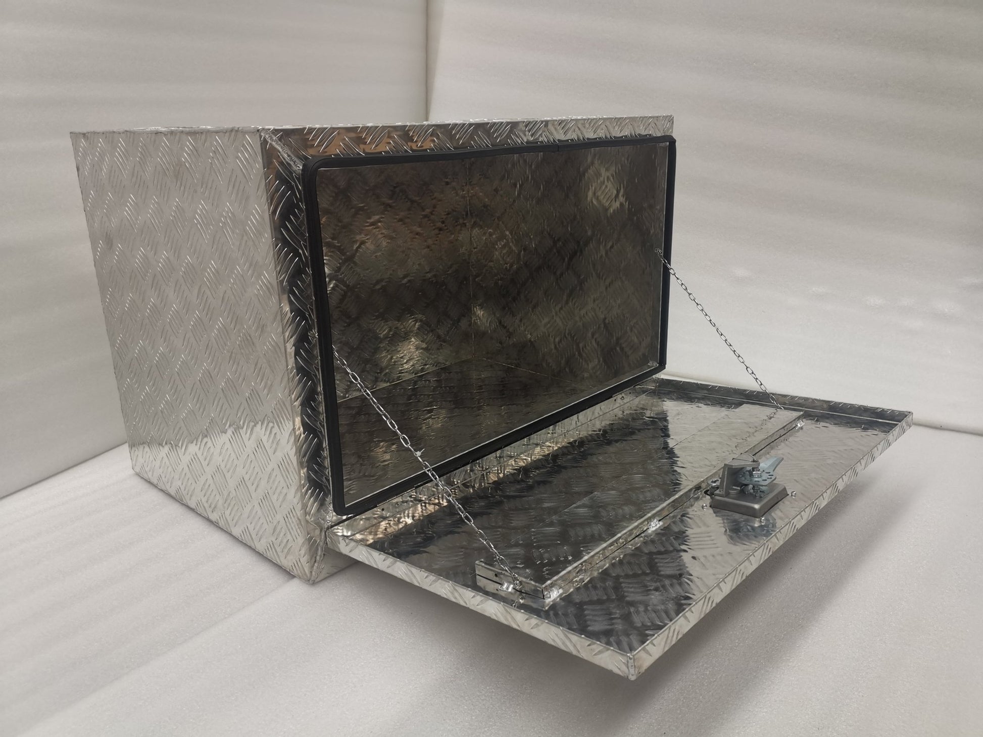 Underbody Aluminum Tool Boxes for Trailers & Trucks – 24, 36, 48 – Black & Silver Heavy - Duty Lockable Storage with Keys - with 36" Black | Sold by Uncle Wiener's Wholesale