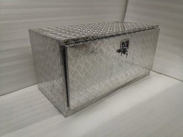 Underbody Aluminum Tool Boxes for Trailers & Trucks – 24, 36, 48 – Black & Silver Heavy - Duty Lockable Storage with Keys - with 48