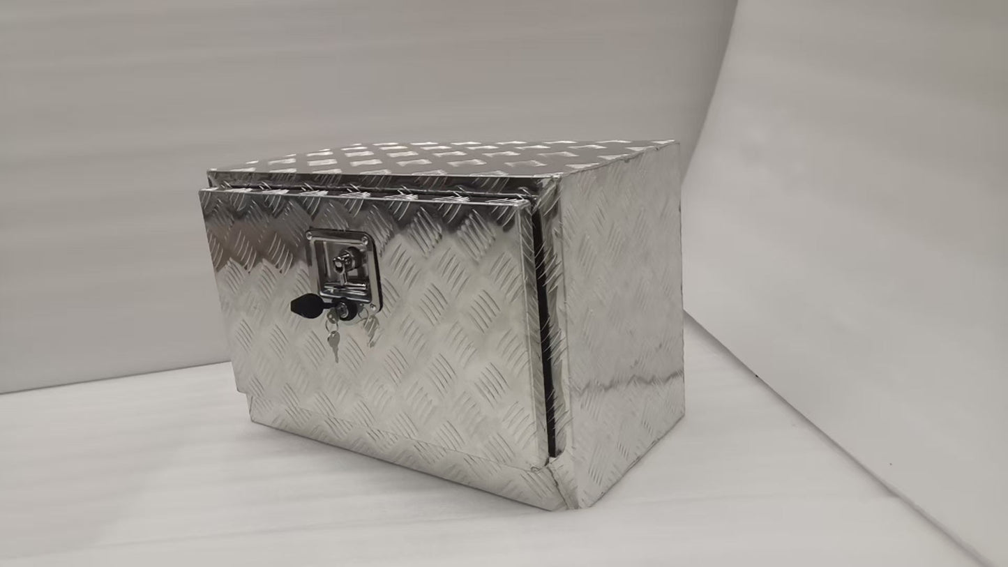 Underbody Aluminum Tool Boxes for Trailers & Trucks – 24, 36, 48 – Black & Silver Heavy - Duty Lockable Storage with Keys - with 24" Silver | Sold by Uncle Wiener's Wholesale