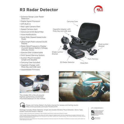 Uniden Extremely Long - Range Radar Detector/Laser Detector with GPS - with | Sold by Uncle Wiener's Wholesale