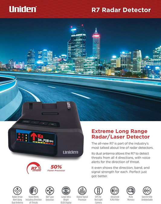Uniden R7 Long Range Radar Laser Detector with GPS and Directional Arrows - Electronics with | Sold by Uncle Wiener's Wholesale