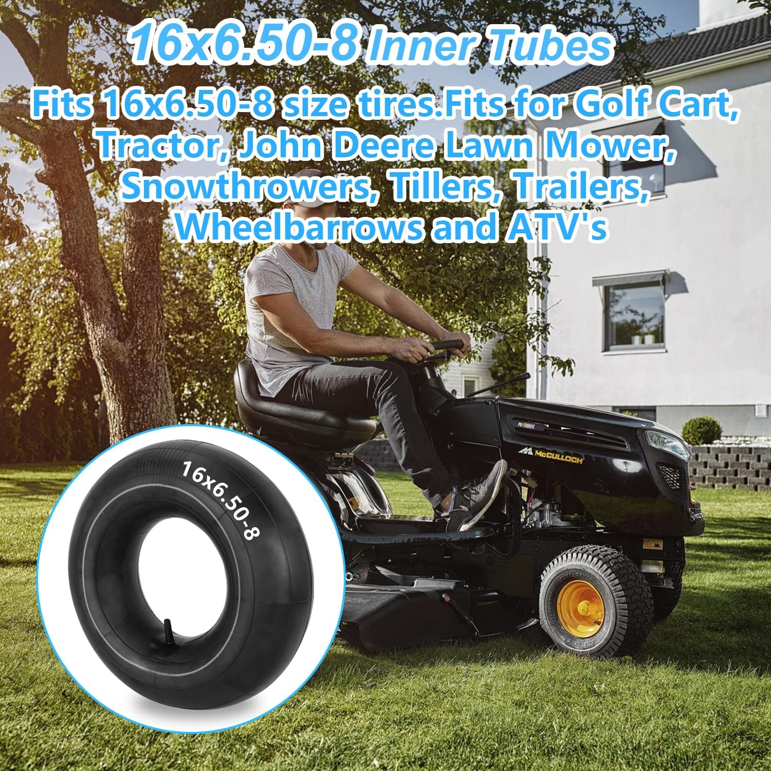 Universal Heavy - Duty Inner Tubes (2 - Pack Sets) for Lawn Mowers, Garden Tractors, Carts & Equipment – Multiple Sizes & TR13/TR87 Valves - with 11×4.00/4.50–5 Inner Tubes | Sold by Uncle Wiener's Wholesale
