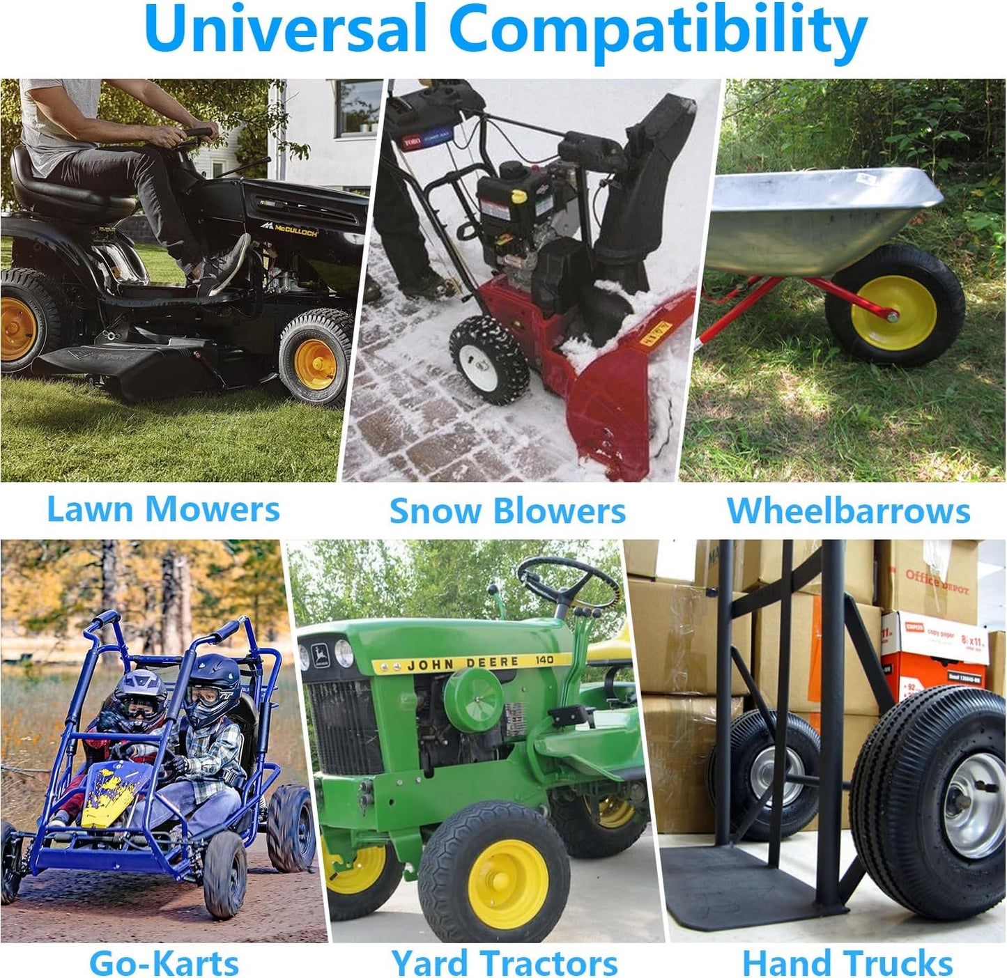 Universal Heavy - Duty Inner Tubes (2 - Pack Sets) for Lawn Mowers, Garden Tractors, Carts & Equipment – Multiple Sizes & TR13/TR87 Valves - with 11×4.00/4.50–5 Inner Tubes | Sold by Uncle Wiener's Wholesale