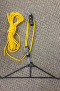33 FT 6:1 Ratio Gambrel Hoist Pulley Lift System – Heavy-Duty Black Steel with Nylon Rope for Hunting and Garage Use