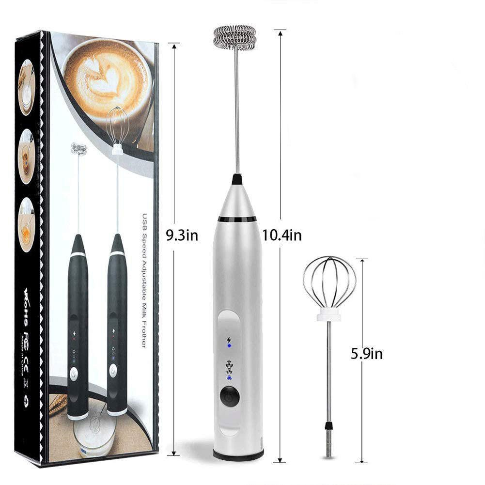 USB Rechargeable Variable Speed Milk Frother Hand Mixer F1001 - with | Sold by Uncle Wiener's Wholesale