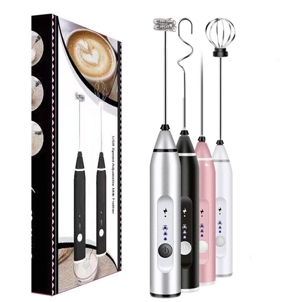 USB Rechargeable Variable Speed Milk Frother Hand Mixer F1001 - with | Sold by Uncle Wiener's Wholesale