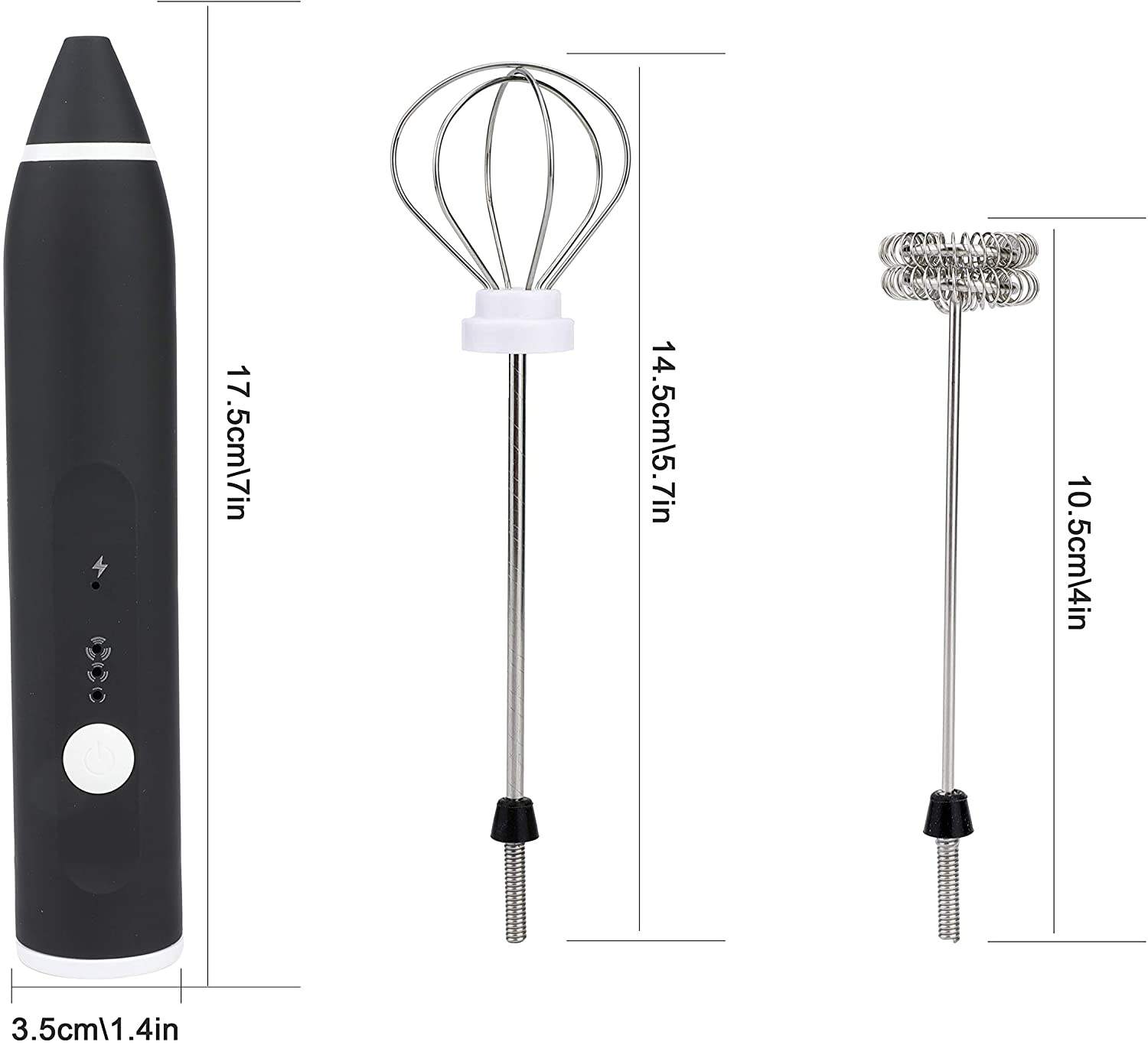 USB Rechargeable Variable Speed Milk Frother Hand Mixer F1001 - with | Sold by Uncle Wiener's Wholesale