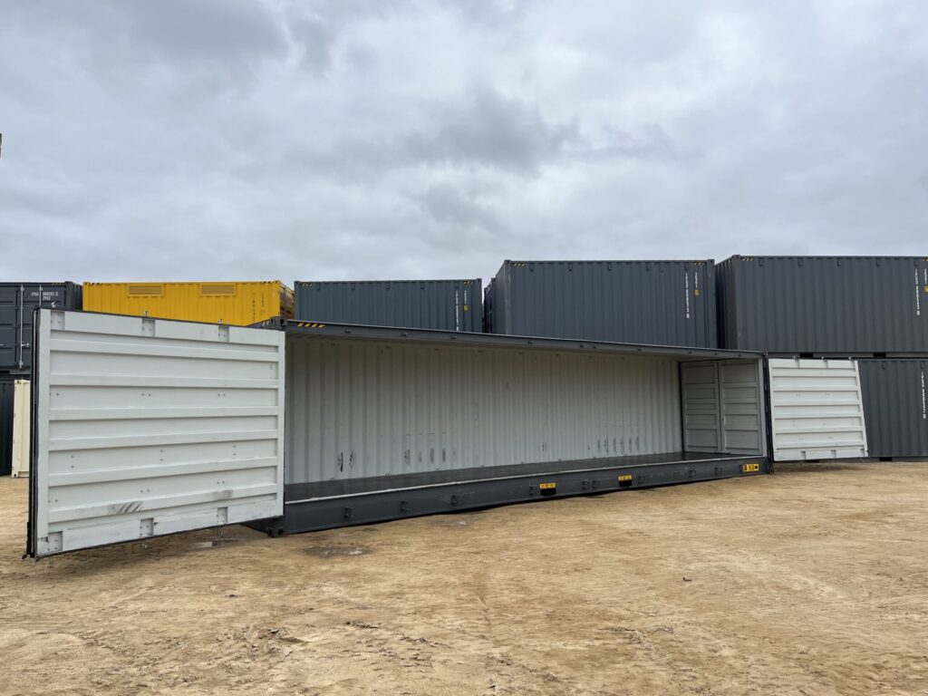 Used 40FT & 20FT Shipping Containers – HQ & GP Height Options Available - with 40 ft One - time use full side open | Sold by Uncle Wiener's Wholesale