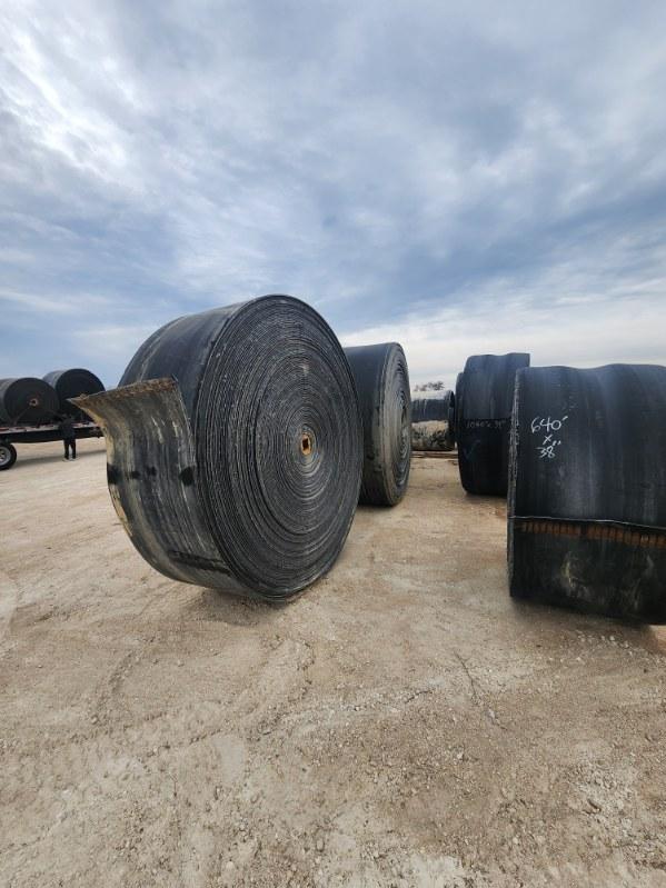 Used Heavy-Duty Conveyor Belt – 8ft Wide x ~100ft Long (1.25" Thick) - General Equipment with 100 ft Roll (Full Roll) | Sold by Uncle Wiener's Wholesale