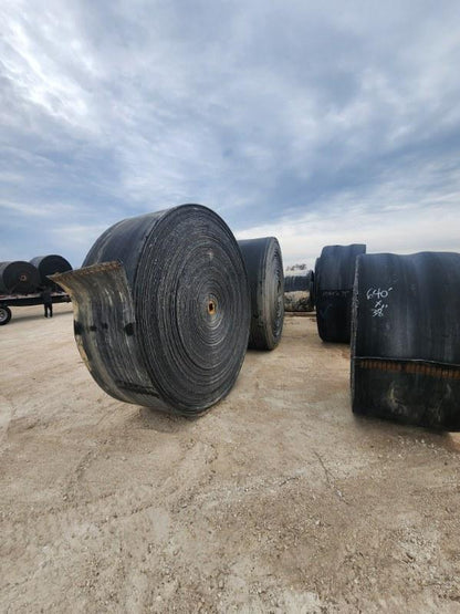 Used Heavy-Duty Conveyor Belt – 8ft Wide x ~100ft Long (1.25" Thick) - General Equipment with 100 ft Roll (Full Roll) | Sold by Uncle Wiener's Wholesale
