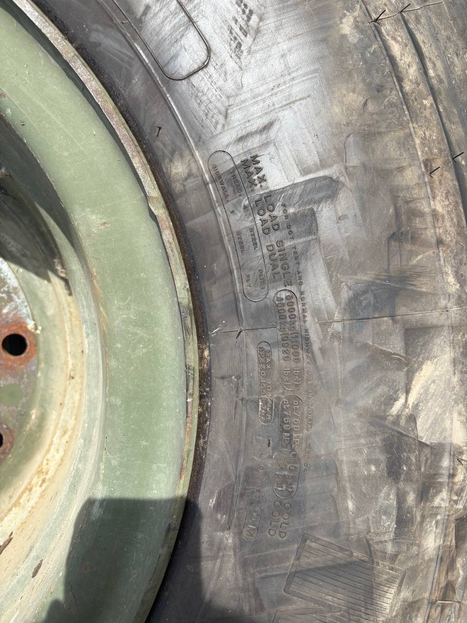 🛞 Used Military Surplus Michelin XZL Tires & Rims – 14.00R20 - with | Sold by Uncle Wiener's Wholesale