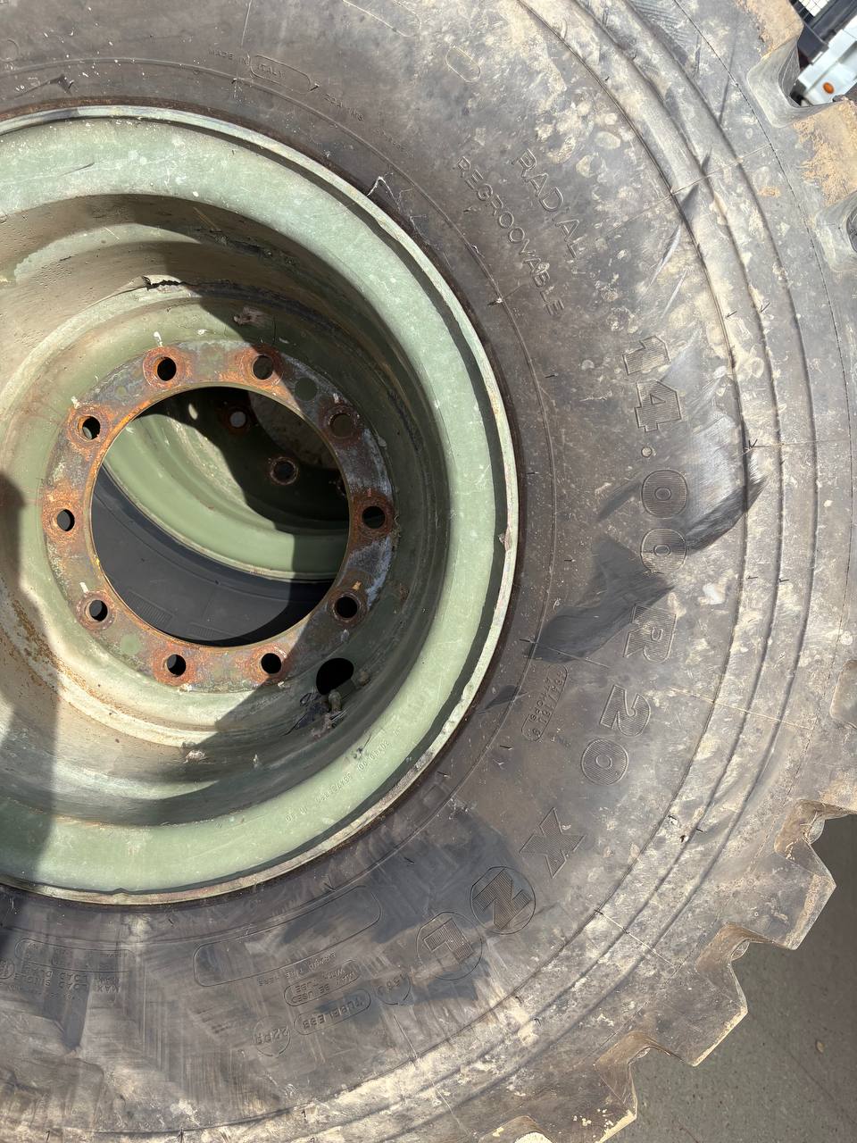 🛞 Used Military Surplus Michelin XZL Tires & Rims – 14.00R20 - with | Sold by Uncle Wiener's Wholesale