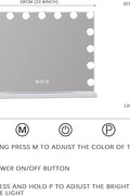 Vanity Mirror with Lights 15LED Bulbs 3 Lighting Modes Lighted Makeup Mirror for Desk or Wall - Mount Hollywood Vanity Mirror with USB Charger Port. 22.8" x 18.1" (58*46cm). Built - in Bluetooth speaker - with | Sold by Uncle Wiener's Wholesale