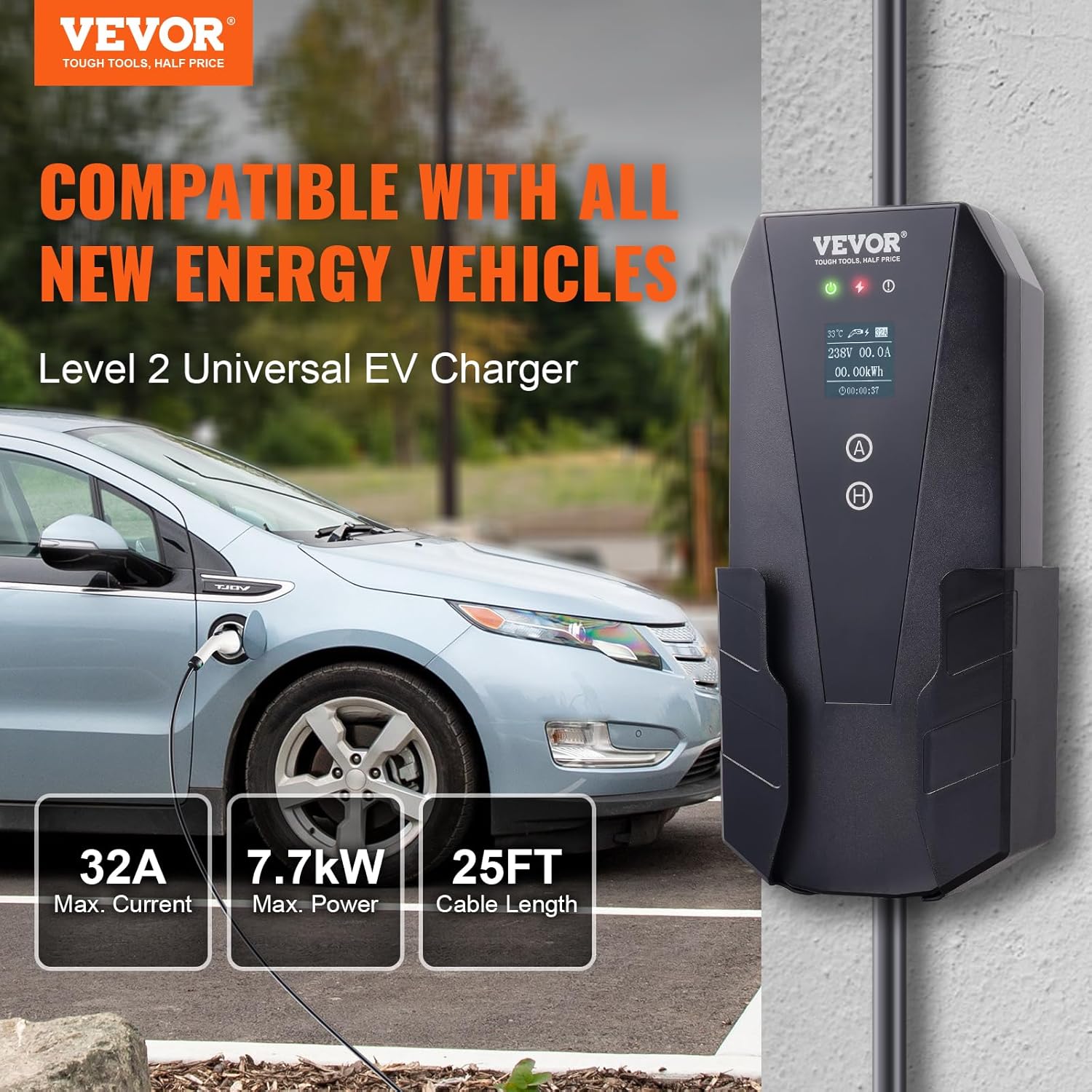VEVOR 32A Level 2 Portable EV Charger - OPEN BOX - with | Sold by Uncle Wiener's Wholesale