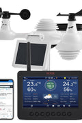 VEVOR 7 - in - 1 Wireless Weather Station with Wi - Fi, 7" TFT Colorful Display, Solar - Powered Outdoor Sensor, Indoor & Outdoor Monitoring, Includes Temperature, Humidity, Wind Speed/Direction, and Rainfall - with | Sold by Uncle Wiener's Wholesale