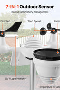 VEVOR 7 - in - 1 Wireless Weather Station with Wi - Fi, 7" TFT Colorful Display, Solar - Powered Outdoor Sensor, Indoor & Outdoor Monitoring, Includes Temperature, Humidity, Wind Speed/Direction, and Rainfall - with | Sold by Uncle Wiener's Wholesale