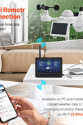 VEVOR 7 - in - 1 Wireless Weather Station with Wi - Fi, 7" TFT Colorful Display, Solar - Powered Outdoor Sensor, Indoor & Outdoor Monitoring, Includes Temperature, Humidity, Wind Speed/Direction, and Rainfall - with | Sold by Uncle Wiener's Wholesale