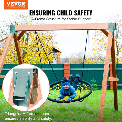 VEVOR A - Frame Middle Swing Brackets, Heavy Duty Carbon Steel Swing Set Hardware with Mounting Hardware, DIY Swing Set Bracket Swing Set Kit for 2 (4x4) Legs & 1 (4x6) Beam, Green - with 1 pc | Sold by Uncle Wiener's Wholesale