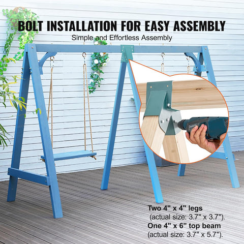 VEVOR A - Frame Middle Swing Brackets, Heavy Duty Carbon Steel Swing Set Hardware with Mounting Hardware, DIY Swing Set Bracket Swing Set Kit for 2 (4x4) Legs & 1 (4x6) Beam, Green - with 1 pc | Sold by Uncle Wiener's Wholesale