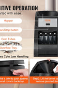 VEVOR Coin Sorter Organizer for USD Coins, Sorts 1¢, 5¢, 10¢, 25¢, 230 Coins/Min, Includes 4 Coin Wrapping Tubes, Capacity of 200 Coins, Black - with Black | Sold by Uncle Wiener's Wholesale