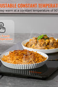 VEVOR Electric Heater Tray, 16.5" x 11" Tempered Glass Portable Heating Tray with Temperature Control (65 - 90°C), Perfect for Dinner, Catering, Home, Party, Event, Entertainment - with | Sold by Uncle Wiener's Wholesale