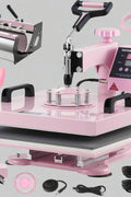 VEVOR 5 in 1 pink heat press machine with 30oz tumbler attachment
Heat transfer machine for t-shirts, mugs, hats, and plates
15 x 15 inch swing-away heat press by VEVOR
Digital heat press with pull-out drawer for safety