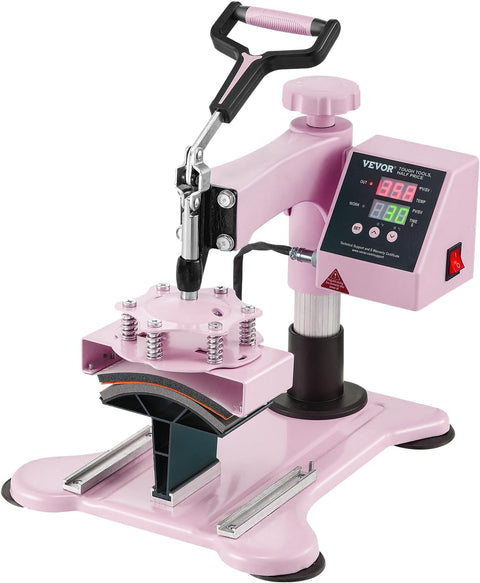 VEVOR 5 in 1 pink heat press machine with 30oz tumbler attachment
Heat transfer machine for t-shirts, mugs, hats, and plates
15 x 15 inch swing-away heat press by VEVOR
Digital heat press with pull-out drawer for safety
