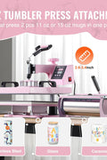 VEVOR 5 in 1 pink heat press machine with 30oz tumbler attachment
Heat transfer machine for t-shirts, mugs, hats, and plates
15 x 15 inch swing-away heat press by VEVOR
Digital heat press with pull-out drawer for safety