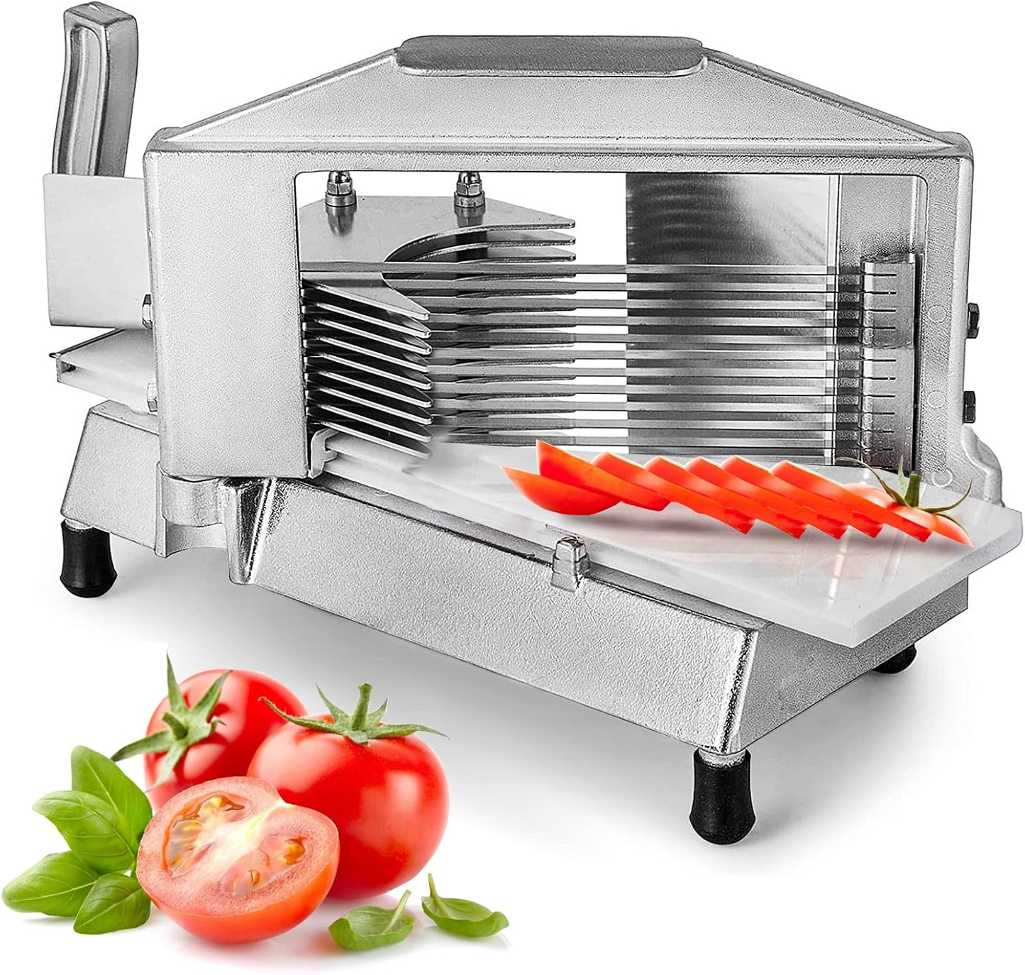 VEVOR Heavy Duty Tomato Cutter, Non - slip Manual Slicer Machine, for Tomatoes, Cucumbers, Bananas. Model: AY450 - 3 - with Silver | Sold by Uncle Wiener's Wholesale