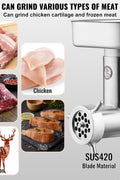 VEVOR Meat Grinder, 0.75 HP 650W, 2,7kg/Min Electric Meat Grinders with Blade, Grinding Plate, Sausage Maker, Stainless Steel Commercial Meat Mincer for Kitchen Restaurant Butcher Store, ETL Listed - with | Sold by Uncle Wiener's Wholesale