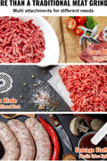 VEVOR Meat Grinder, 0.75 HP 650W, 2,7kg/Min Electric Meat Grinders with Blade, Grinding Plate, Sausage Maker, Stainless Steel Commercial Meat Mincer for Kitchen Restaurant Butcher Store, ETL Listed - with | Sold by Uncle Wiener's Wholesale