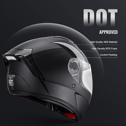 VEVOR Motorcycle Helmet, Full Face, Smart Street ABS & High Density Helmet with Bluetooth Slot & Interchangeable Lens, DOT Approved Comfortable Motocross Helmet, Fit for Youth & Adults. Size M. Tiny scratches - with | Sold by Uncle Wiener's Wholesale