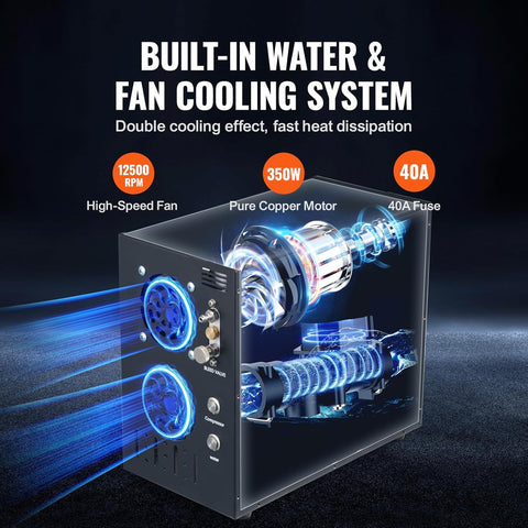VEVOR PCP Air Compressor, 4500PSI/30Mpa Portable PCP Airgun Compressor - Built - in Water and Fan Cooling System, Auto - Stop | DC12V/AC120V Paintball Tank Compressor for Air Rifle, Scuba Diving Bottle - with | Sold by Uncle Wiener's Wholesale