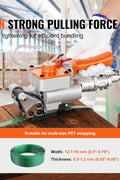 VEVOR Pneumatic Strapping Tool, for 1/2" - 3/4" Width PET Plastic Belt, Packaging Strapping Machine, Handheld Baler Automatic Packaging Machine with 3500N Max Tension, Portable Banding Strapping Kit - with | Sold by Uncle Wiener's Wholesale