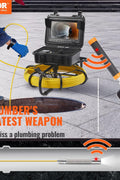 VEVOR Sewer Camera with 512Hz Locator, 164 ft/50 m, 9" Pipeline Inspection Camera w/DVR Function, IP68 Cameras w/12 Adjustable LEDs, 16 GB SD Card for Sewer Line, Home, Duct Drain Pipe Plumbing - with | Sold by Uncle Wiener's Wholesale