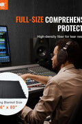 VEVOR Sound Dampening Blanket, 96" x 80", Extra Large Studio Grommeted Blanket with Grommets, Light Blocker for Door Acoustic Noise Blocking Blanket Studio Sound Absorption Sheet, Black - with M | Sold by Uncle Wiener's Wholesale