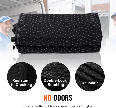 VEVOR Sound Dampening Blanket, 96" x 80", Extra Large Studio Grommeted Blanket with Grommets, Light Blocker for Door Acoustic Noise Blocking Blanket Studio Sound Absorption Sheet, Black - with M | Sold by Uncle Wiener's Wholesale