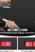 VEVOR 5000W voltage converter front view with LED display
Step up/down power transformer with 6 AC outlets
Rear view showing cooling fan and switch
Voltage converter transformer with USB and Type-C ports
Heavy-duty power adapter for 110V/220V electronics