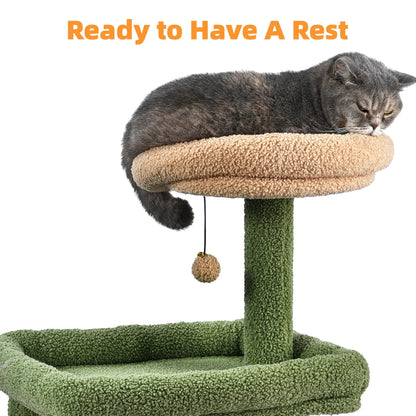 Vibrant Life 40" Cactus Cat Scratching Post with Toy Ball – Green Cat Tree 194346255764 - with | Sold by Uncle Wiener's Wholesale