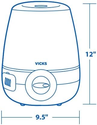 Vicks V4600-CAN Filter-Free Ultrasonic Cool Mist Humidifier – 4.5L (1.2 Gallon) for Bedroom, Nursery & Medium Rooms with Adjustable Mist Control, Auto Shut-Off & Dual VapoPad Slots - Home products with | Sold by Uncle Wiener's Wholesale