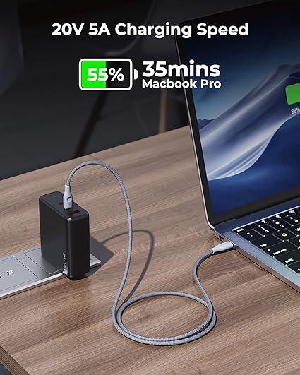 VOLTME PowerLink RUGG USB - C to USB - C Cable 6ft 100W Fast Charging Cable 2 Pack Grey - Electronics with Grey | Sold by Uncle Wiener's Wholesale
