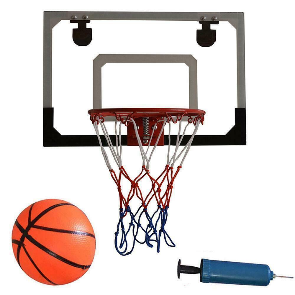 Wall Mounted Basketball Backboard with Rim, Ball & Pump – Indoor Hoop Set 419BB - with | Sold by Uncle Wiener's Wholesale