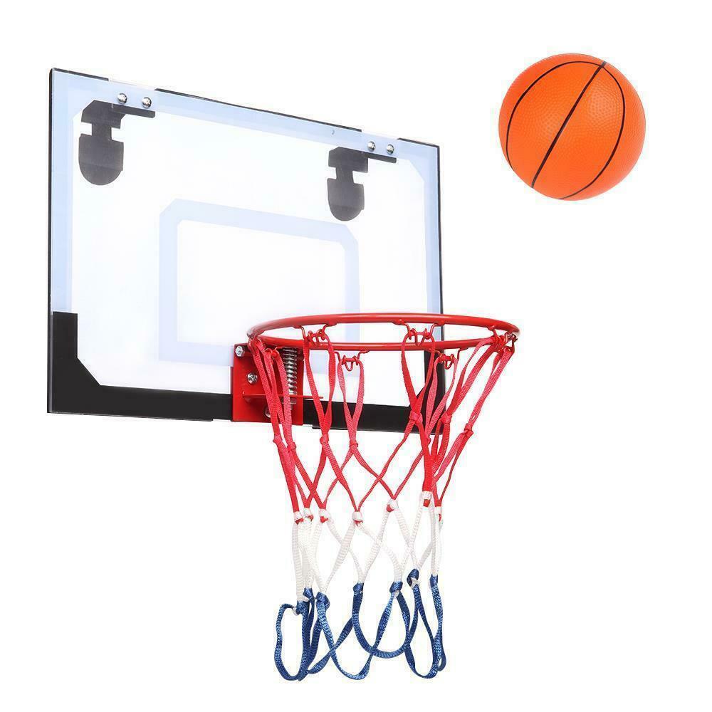 Wall Mounted Basketball Backboard with Rim, Ball & Pump – Indoor Hoop Set 419BB - with | Sold by Uncle Wiener's Wholesale
