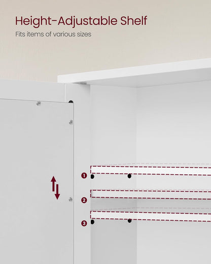 Wall Mounted Bathroom Cabinet with Mirror – 2 - Door Storage Organizer S1325 - with | Sold by Uncle Wiener's Wholesale