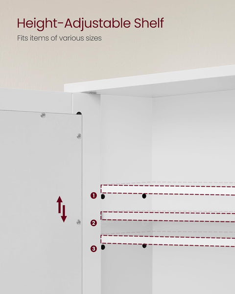 Wall Mounted Bathroom Cabinet with Mirror – 2 - Door Storage Organizer S1325 - with | Sold by Uncle Wiener's Wholesale