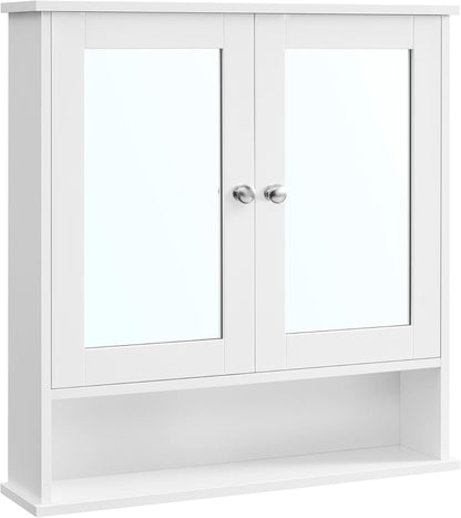 Wall Mounted Bathroom Cabinet with Mirror – 2 - Door Storage Organizer S1325 - with | Sold by Uncle Wiener's Wholesale
