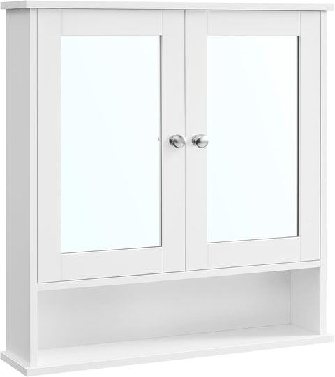 Wall Mounted Bathroom Cabinet with Mirror – 2 - Door Storage Organizer S1325 - with | Sold by Uncle Wiener's Wholesale