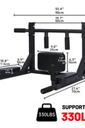 Wall Mounted Pull Up and Dip Bar Multi Function Chin Up Station 330lb Capacity Steel Frame AMWPB73 - with | Sold by Uncle Wiener's Wholesale