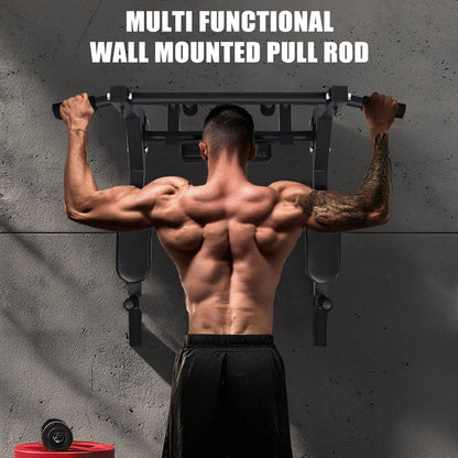 Wall Mounted Pull Up and Dip Bar Multi Function Chin Up Station 330lb Capacity Steel Frame AMWPB73 - with | Sold by Uncle Wiener's Wholesale